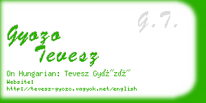 gyozo tevesz business card